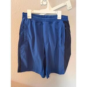 Men's Lululemon Pace Breaker Lined Shorts Blue/Navy size M. Older style but GUC.